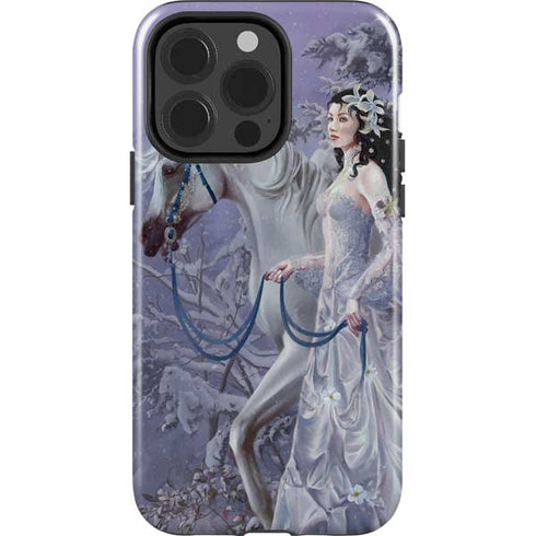 Fairy with Horse in Snow by Nene Thomas iPhone 15 Pro Impact Case